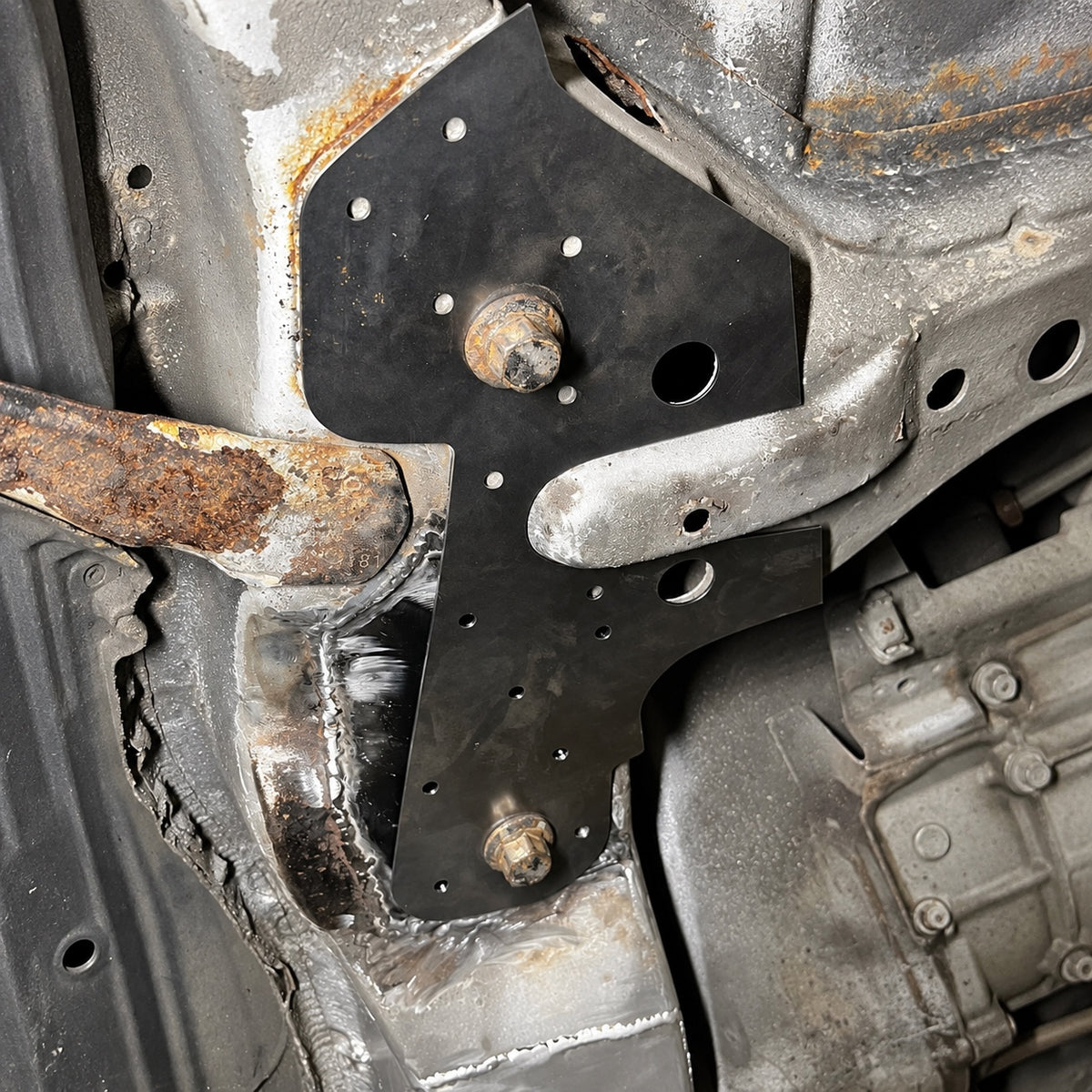 Anprobe am Einbauort – noch nicht verschweißt